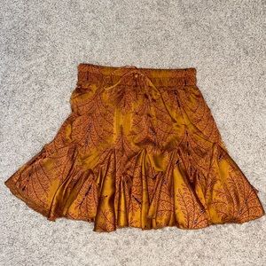 Princess Polly Burnt Orange skirt with elastic band & adjustable strings